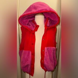 TCEC Red and Pink Hooded Vest large